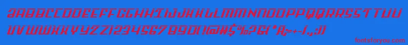 Skycablaser Font – Red Fonts on Blue Background