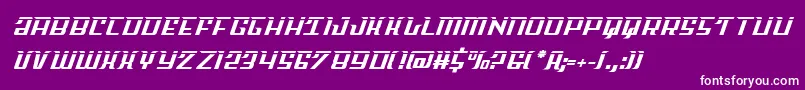 Skycablaser Font – White Fonts on Purple Background