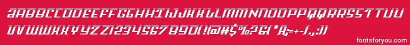 Skycablaser Font – White Fonts on Red Background