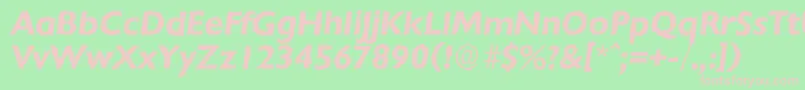 ChantillyantiqueBolditalic Font – Pink Fonts on Green Background