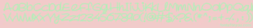 SuperSweet Font – Green Fonts on Pink Background