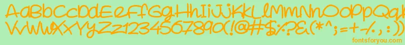 SuperSweet Font – Orange Fonts on Green Background