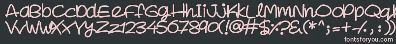 SuperSweet Font – Pink Fonts on Black Background