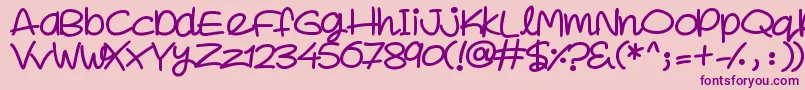 SuperSweet-Schriftart – Violette Schriften auf rosa Hintergrund