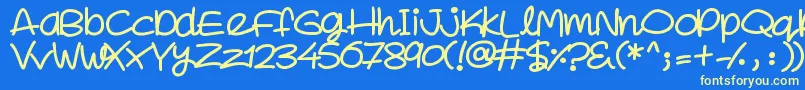 SuperSweet Font – Yellow Fonts on Blue Background