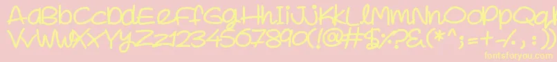 SuperSweet Font – Yellow Fonts on Pink Background