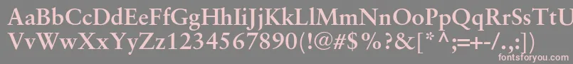SaboncBold-Schriftart – Rosa Schriften auf grauem Hintergrund