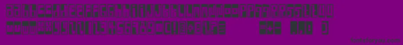 FeBoxFontNegative-fontti – mustat fontit violetilla taustalla