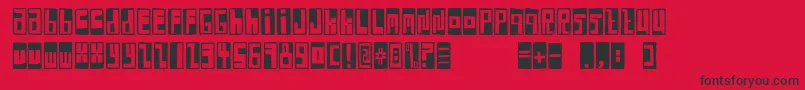 FeBoxFontNegative Font – Black Fonts on Red Background
