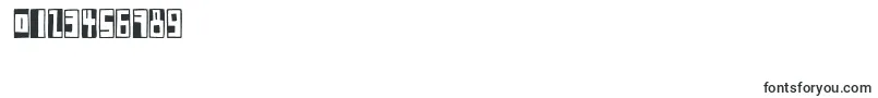 フォントFeBoxFontNegative – 数字と数値のためのフォント