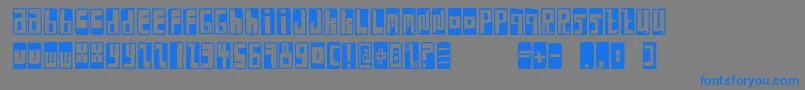 FeBoxFontNegative Font – Blue Fonts on Gray Background