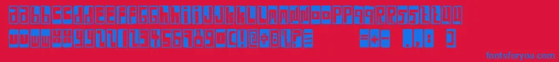 FeBoxFontNegative Font – Blue Fonts on Red Background