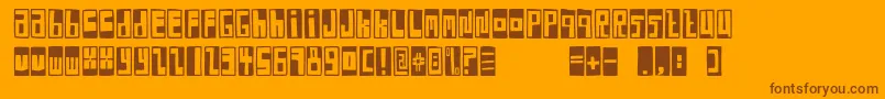 Шрифт FeBoxFontNegative – коричневые шрифты на оранжевом фоне