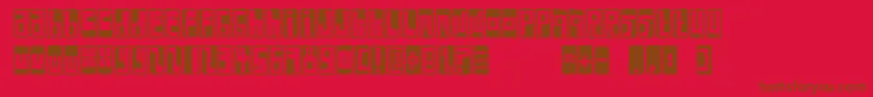 fuente FeBoxFontNegative – Fuentes Marrones Sobre Fondo Rojo