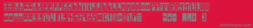 FeBoxFontNegative Font – Gray Fonts on Red Background