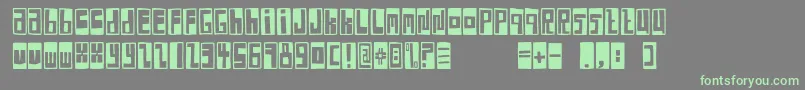 Fonte FeBoxFontNegative – fontes verdes em um fundo cinza