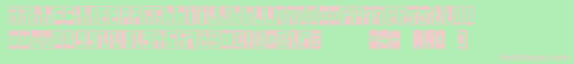 FeBoxFontNegative Font – Pink Fonts on Green Background