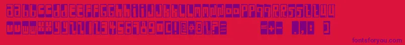 FeBoxFontNegative Font – Purple Fonts on Red Background