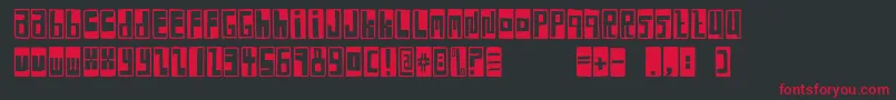 FeBoxFontNegative Font – Red Fonts on Black Background