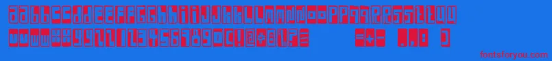 FeBoxFontNegative Font – Red Fonts on Blue Background