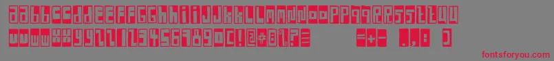 FeBoxFontNegative Font – Red Fonts on Gray Background