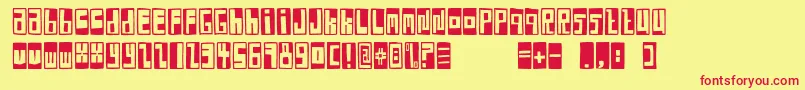 FeBoxFontNegative Font – Red Fonts on Yellow Background