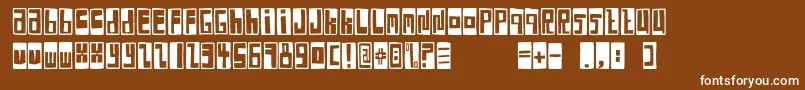 フォントFeBoxFontNegative – 茶色の背景に白い文字