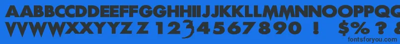 ScreamReal Font – Black Fonts on Blue Background