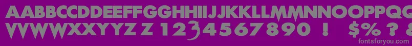 フォントScreamReal – 紫の背景に灰色の文字