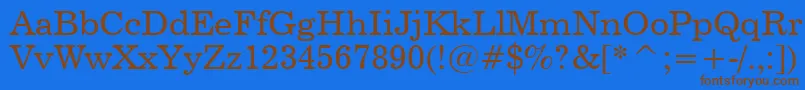 News702Bt Font – Brown Fonts on Blue Background