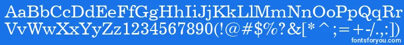 フォントNews702Bt – 青い背景に白い文字