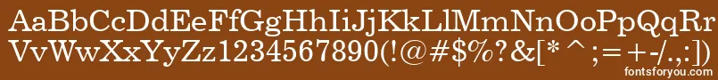 フォントNews702Bt – 茶色の背景に白い文字