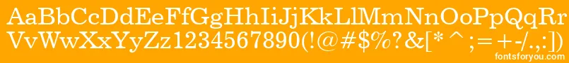 フォントNews702Bt – オレンジの背景に白い文字