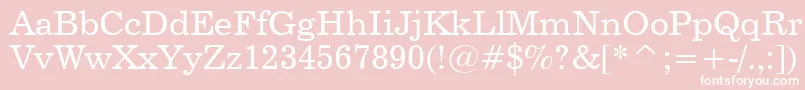 News702Bt Font – White Fonts on Pink Background