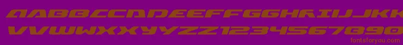 Iapetusexpandital Font – Brown Fonts on Purple Background