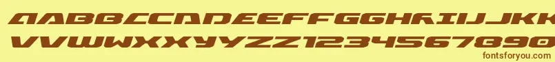Iapetusexpandital Font – Brown Fonts on Yellow Background
