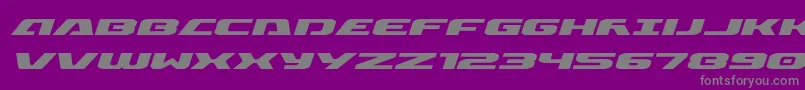 Iapetusexpandital-Schriftart – Graue Schriften auf violettem Hintergrund