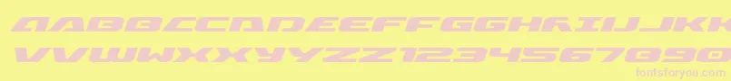 Iapetusexpandital Font – Pink Fonts on Yellow Background