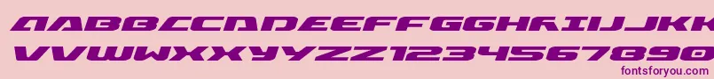 Iapetusexpandital-Schriftart – Violette Schriften auf rosa Hintergrund