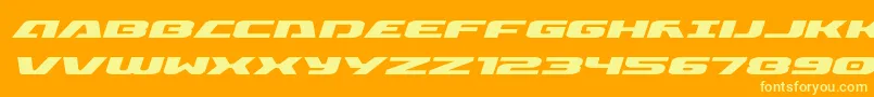 Iapetusexpandital Font – Yellow Fonts on Orange Background