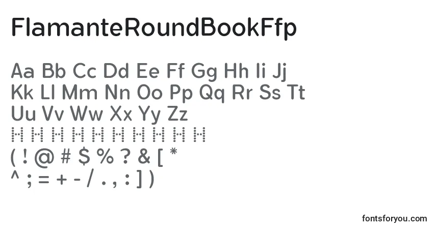 Шрифт FlamanteRoundBookFfp – алфавит, цифры, специальные символы