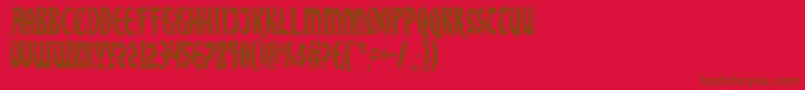 SableLionCondensed Font – Brown Fonts on Red Background