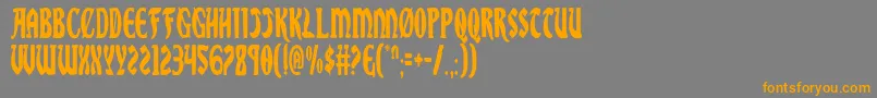 SableLionCondensed Font – Orange Fonts on Gray Background