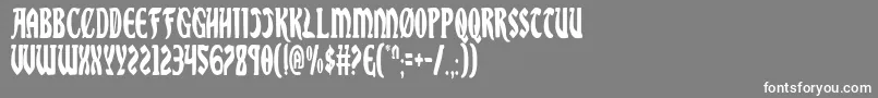 フォントSableLionCondensed – 灰色の背景に白い文字