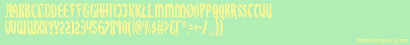 SableLionCondensed Font – Yellow Fonts on Green Background