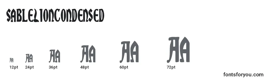 SableLionCondensed Font Sizes