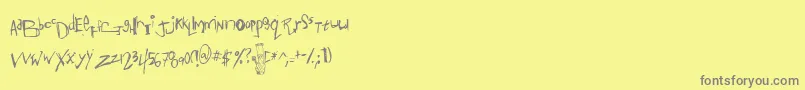 Anotms Font – Gray Fonts on Yellow Background