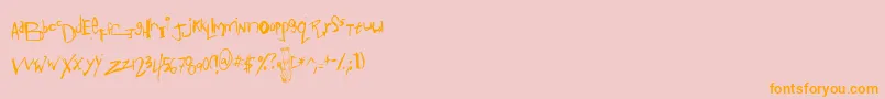 Anotms Font – Orange Fonts on Pink Background