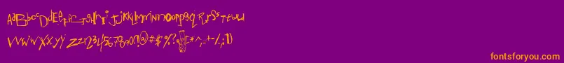 Anotms Font – Orange Fonts on Purple Background