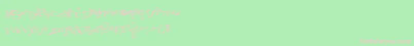 フォントAnotms – 緑の背景にピンクのフォント